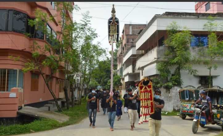 রাজশাহীতে পবিত্র আশুরা উপলক্ষে তাজিয়া মিছিল।