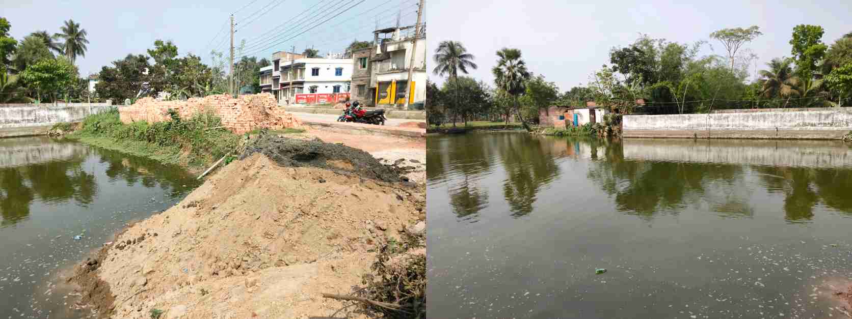 চন্দ্রীমা থানার দায়ড়াপাক মোড়ে চলছে পুকুর ভরাট, প্রশাসন ম্যানেজ