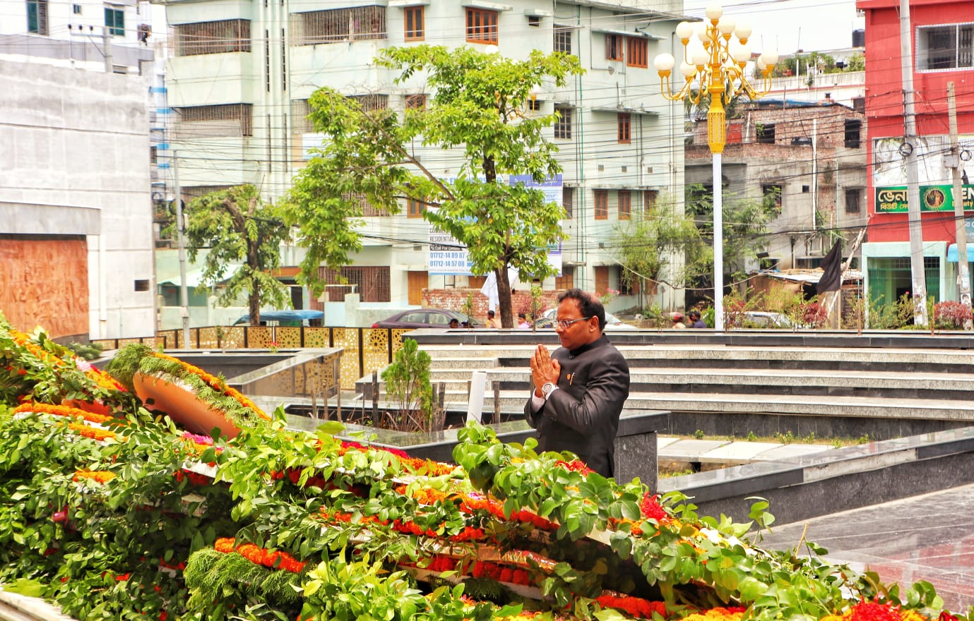 রাজশাহীতে সহকারী ভারতীয় হাইকমিশনারের জাতীয় শোক দিবস পালন